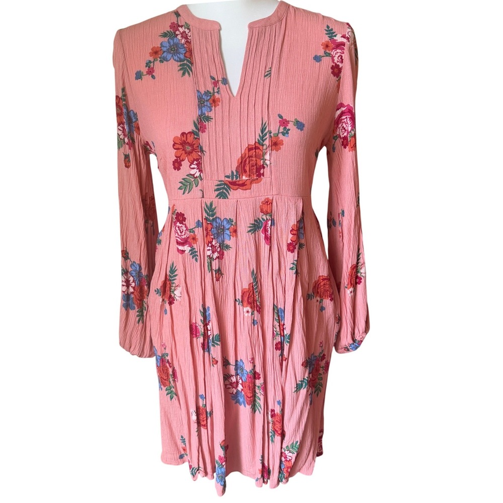 Matilda Jane Boho Lets Go Out Floral Mini Dress XS Pink Cottagecore Bloomcore